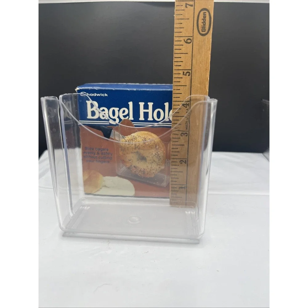 Vintage 1993 Chadwick Bagel Holder Slicer Guard Kitchen Gadget In Box 90s